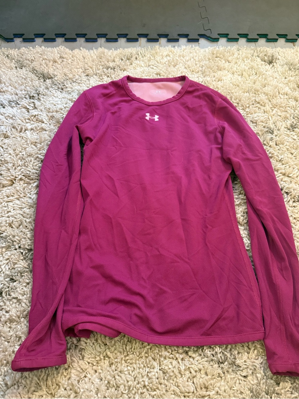 Under Armour Women's Magenta Long-Sleeve Performance Tee